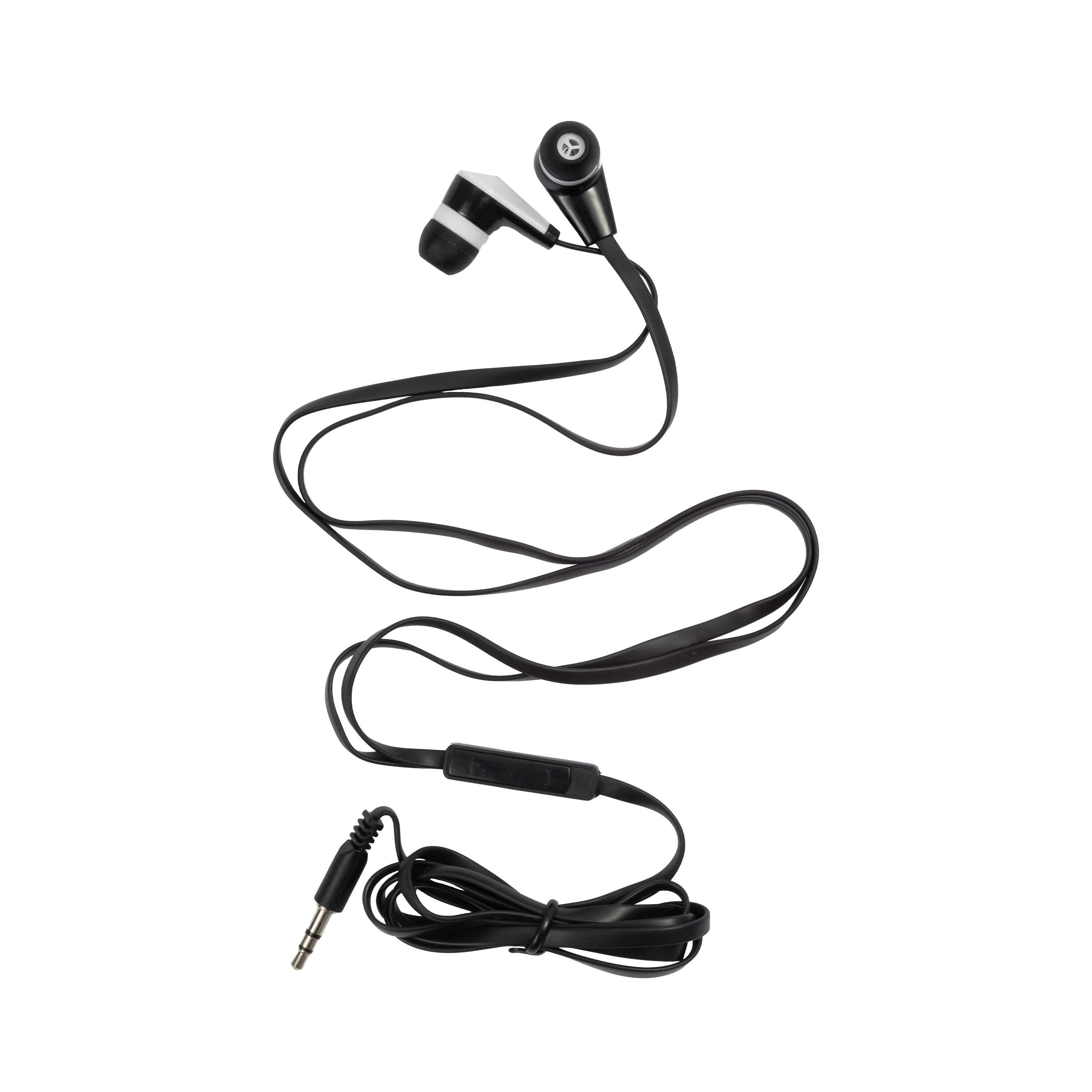EARBUDS W/INLINE VOLUME CONTROL - 3.5MM - BLACK - CALIFONE E2 - EACH