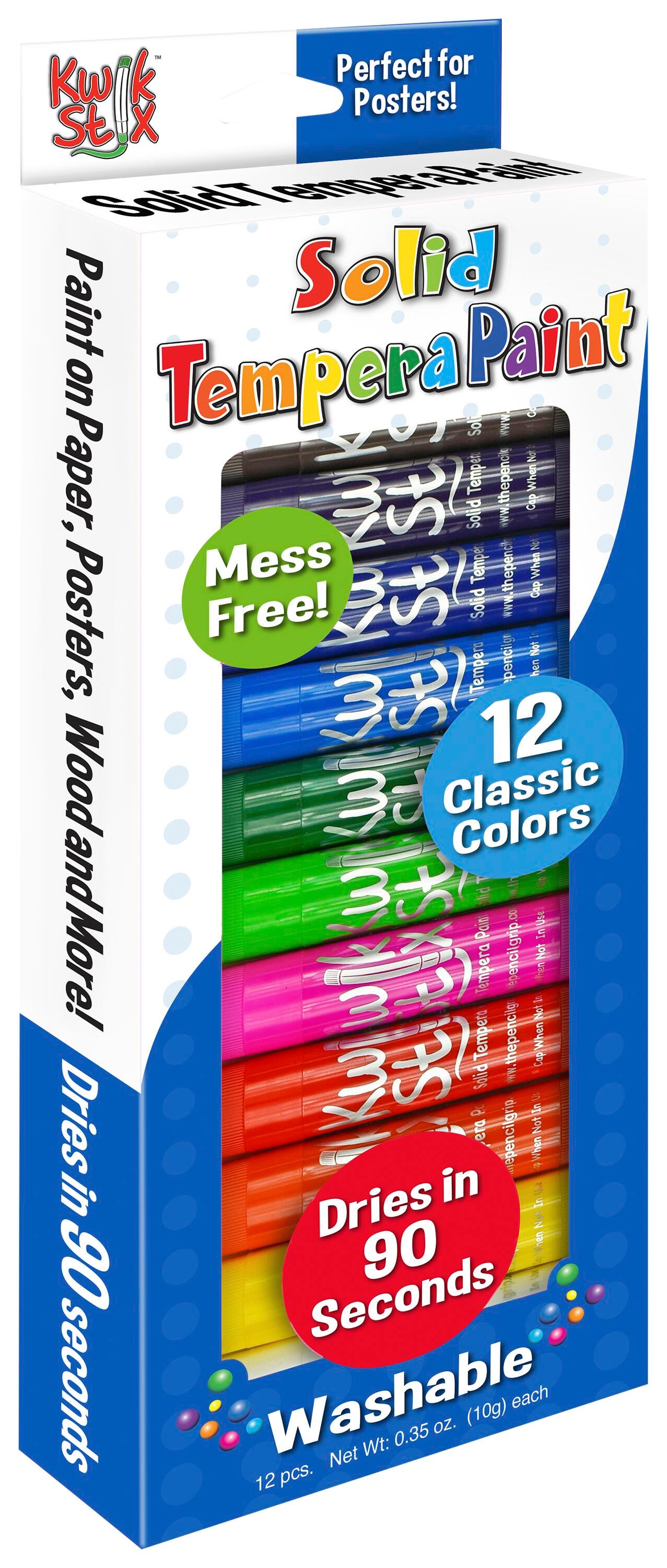 PAINT TEMPERA SOLID KWIK STIX PRIMARY SET OF 12