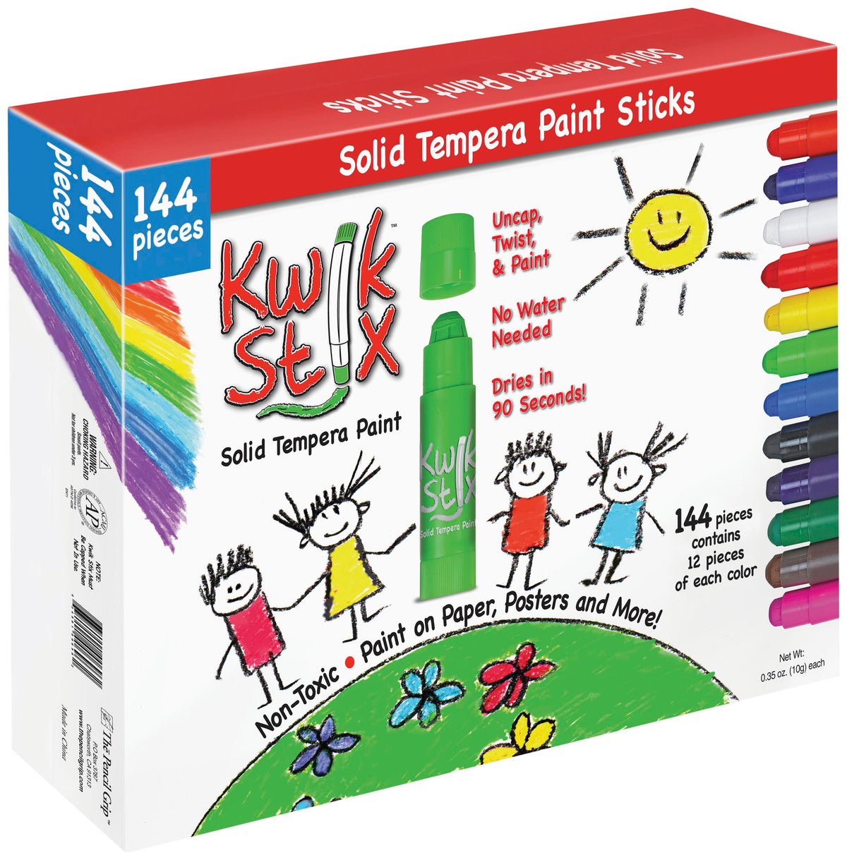PAINT TEMPERA SOLID KWIK STIX PRIMARY SET OF 144