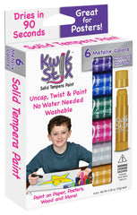 PAINT TEMPERA SOLID KWIK STIX METALLIC SET OF 6