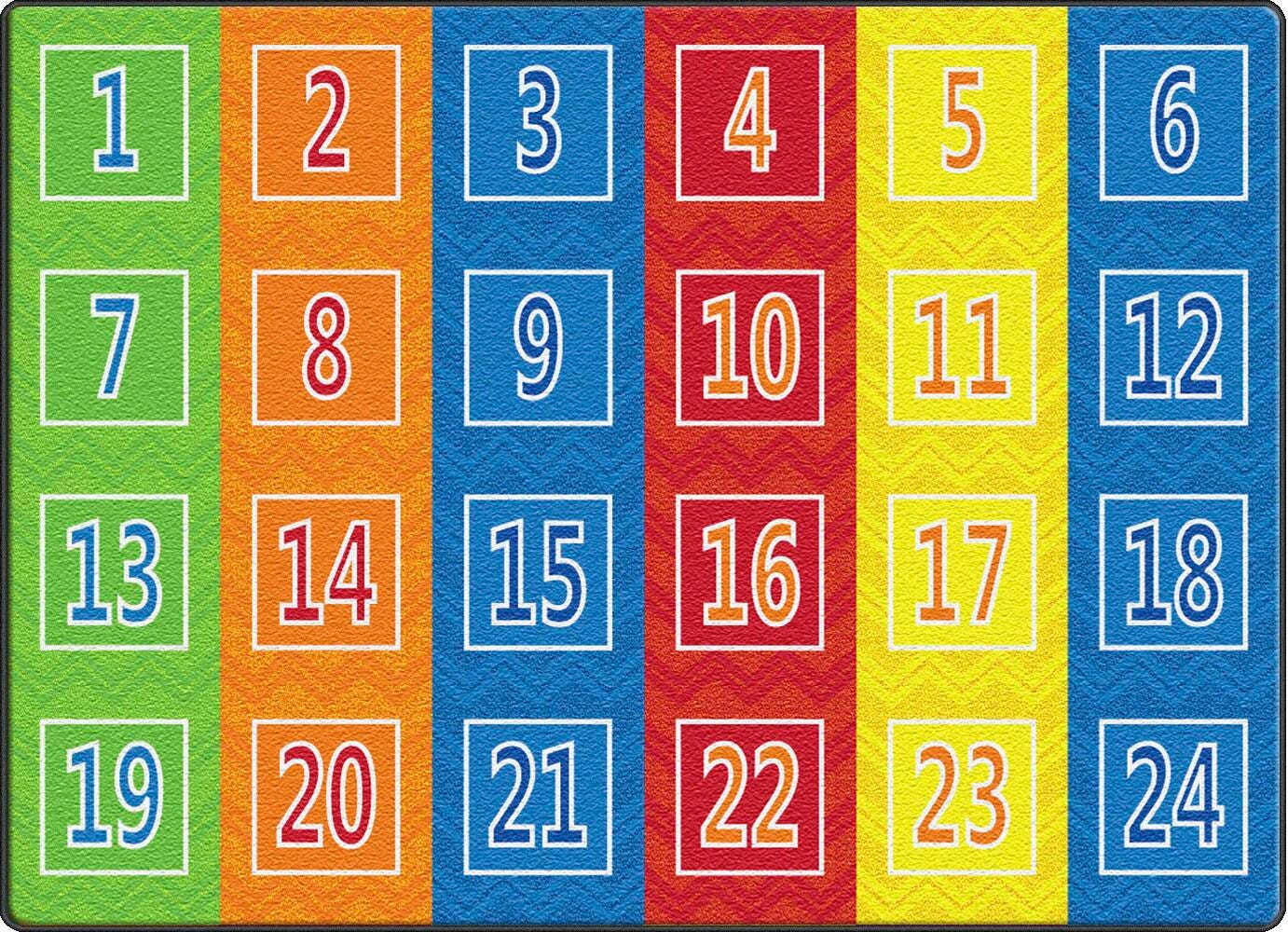 FLAGSHIP CARPETS - NUMBER CHEVRONS - 6 FT X 8 FT 4 IN RECTANGLE