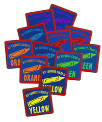 FLAGSHIP CARPETS - MY FAVORITE COLORS - SET OF 12 - 16-INCH SQUARES - PRIMARY COLOR