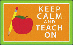 FLAGSHIP CARPETS - KEEP CALM AND TEACH ON - 2 FT X 3 FT RECTANGLE