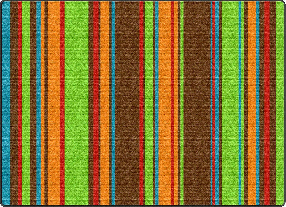 FLAGSHIP CARPETS - STRIPES - 6 FT X 8 FT 4 IN RECTANGLE - MUTED