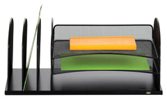 DESK ORGANIZER POWERED ONYX 3 HORIZONTAL/3 UPRIGHT SECTIONS