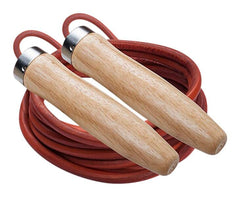 JUMP ROPE 9 FEET HEAVYWEIGHT LEATHER BALL BEARING