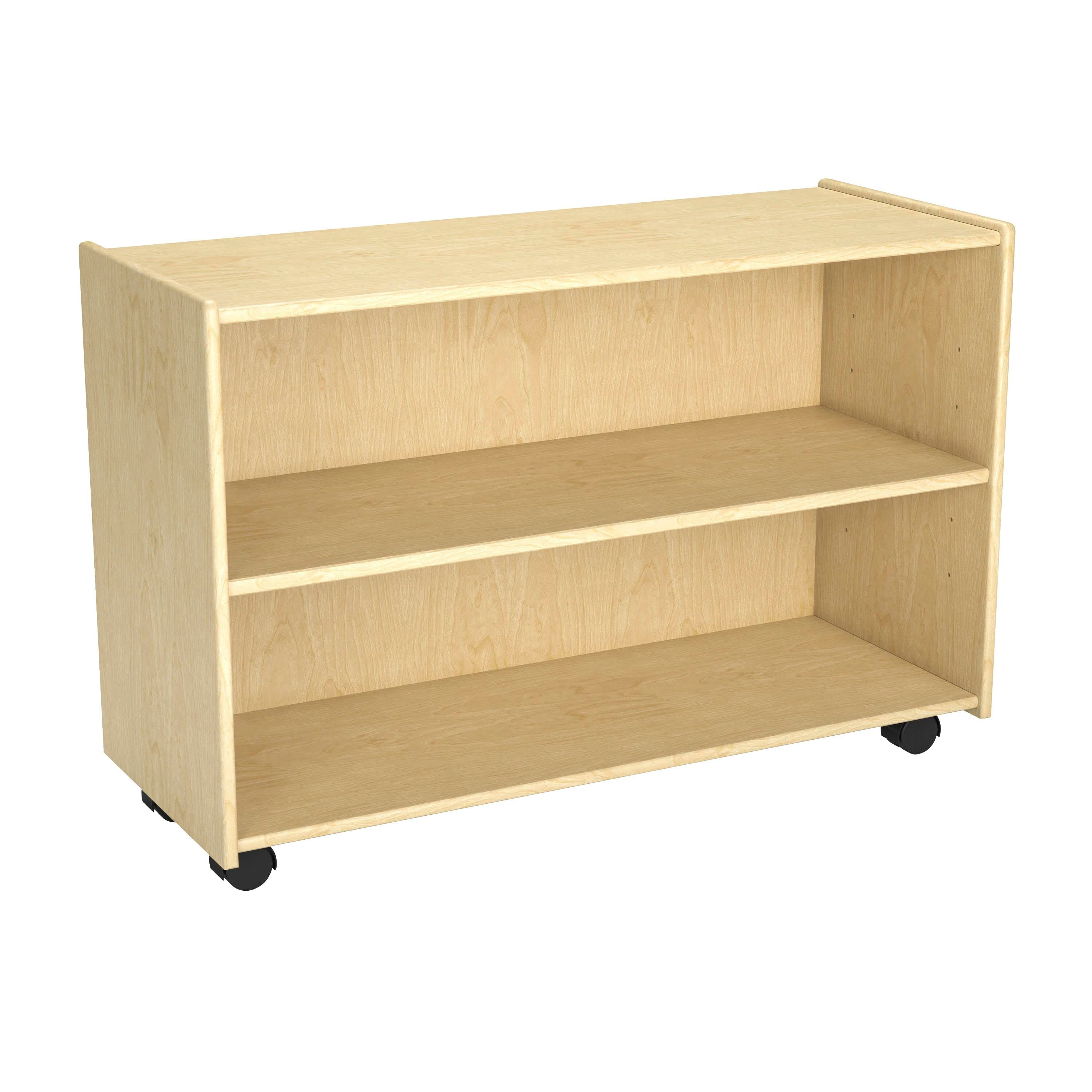 BOOKCASE WITH ADJ SHELF AND LOCKING CASTERS 24H