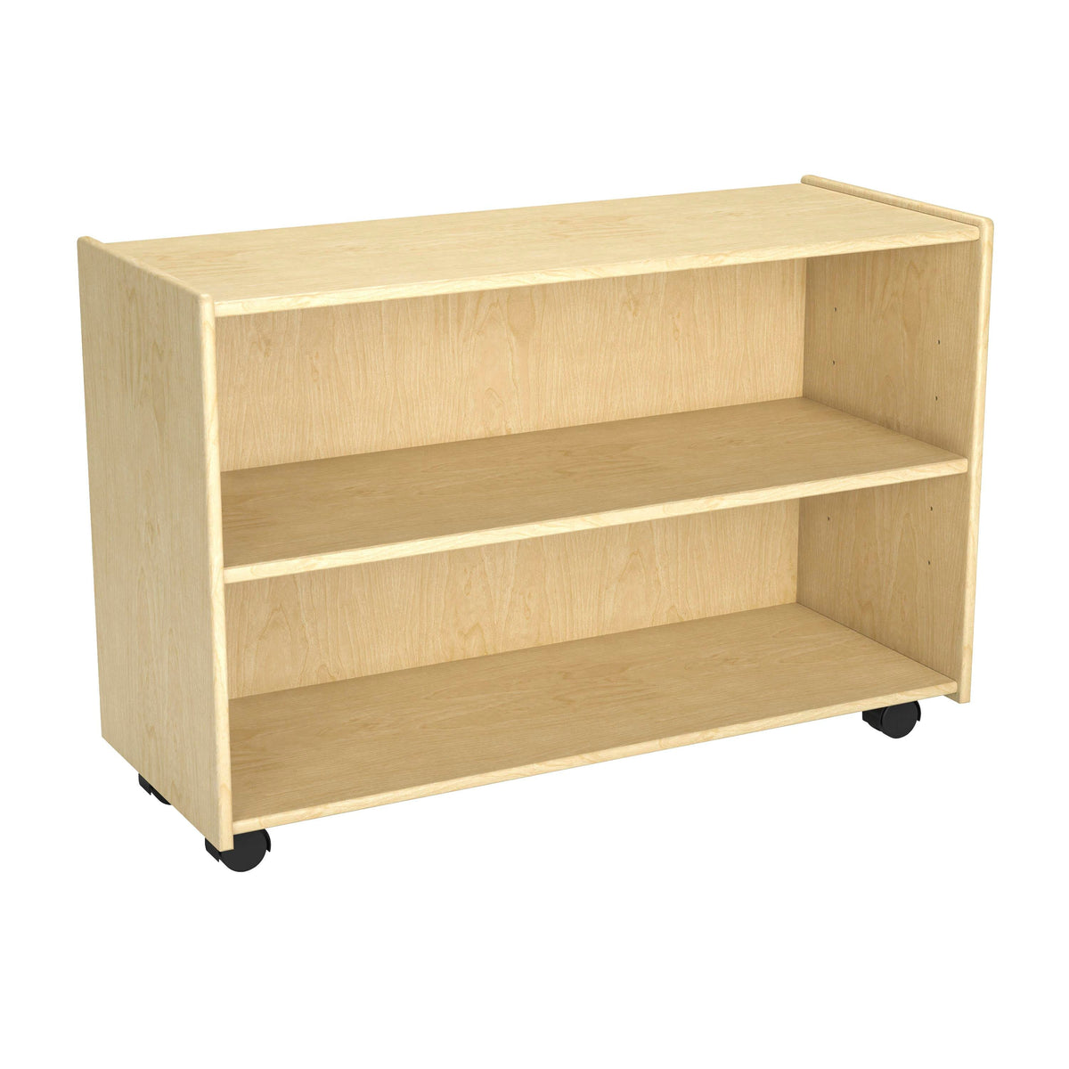 BOOKCASE WITH ADJ SHELF AND LOCKING CASTERS 24H