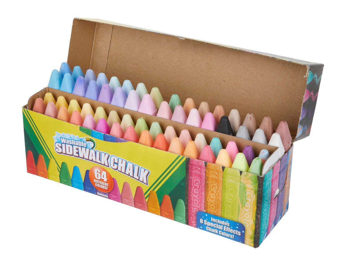 WASHABLE SIDEWALK CHALK SET OF 64