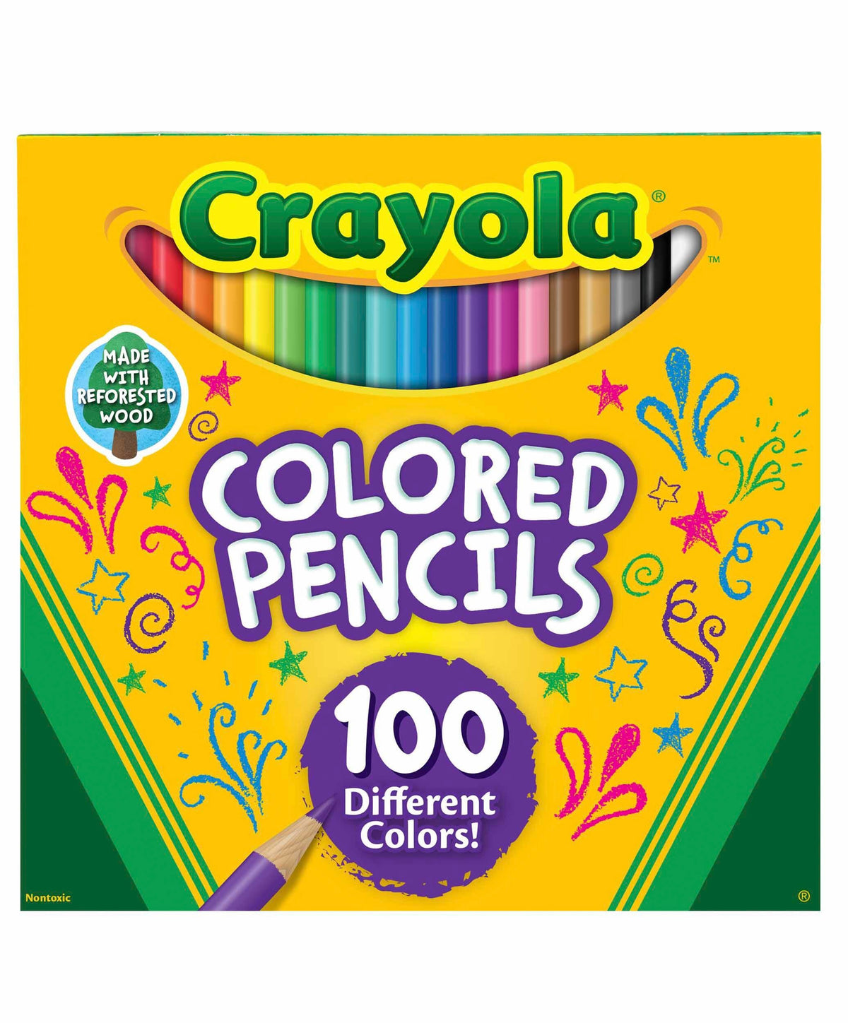 PENCILS COLORED CRAYOLA ASST COLORS SET OF 100