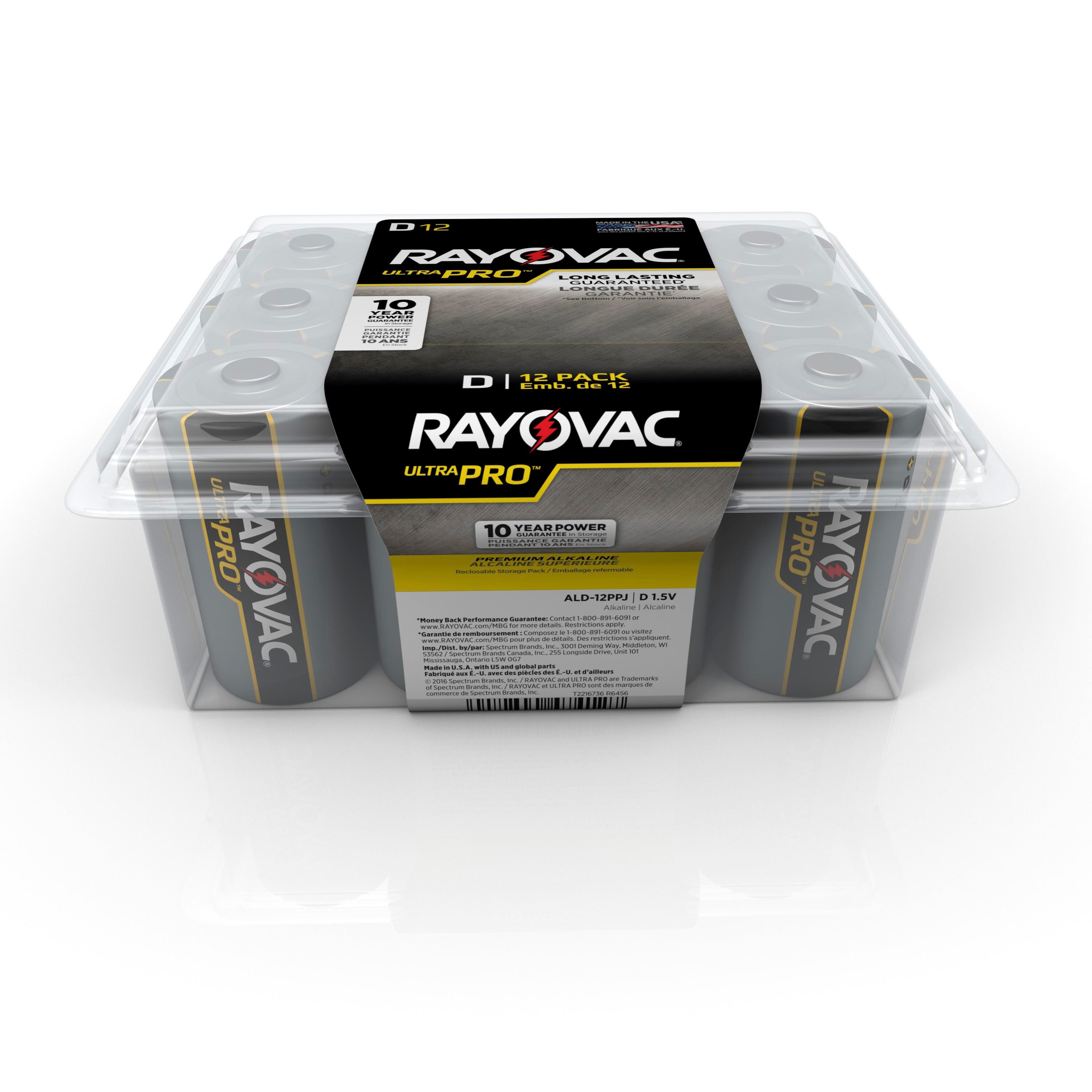 BATTERY RAYOVAC ULTRA PRO - D - PK OF 12 - ALD-12PPJ
