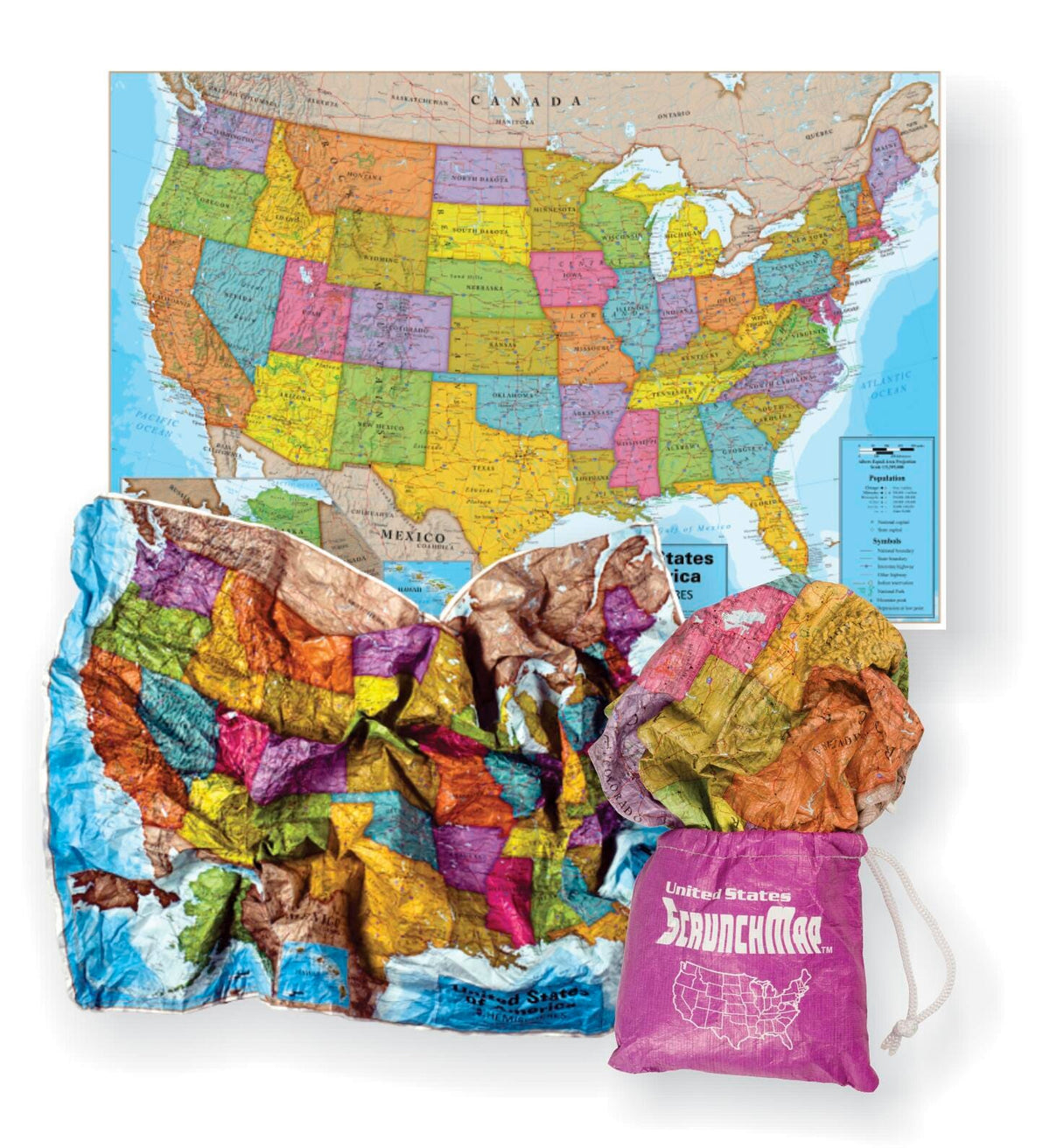 MAP UNITED STATES SCRUNCHMAP CLASSROOM PACK OF 25
