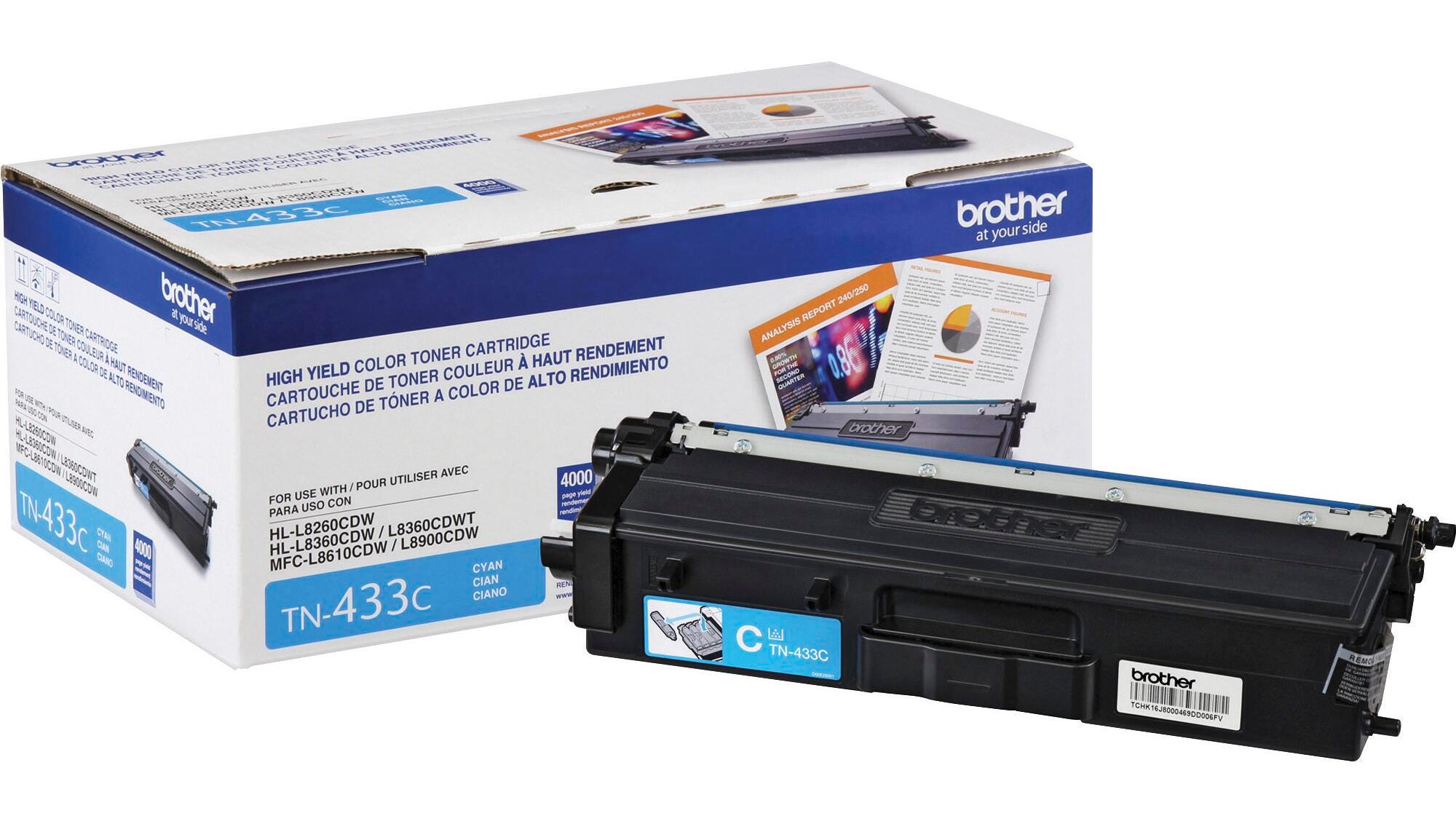 CARTRIDGE INK TONER BROTHER BRTTN433C CYAN