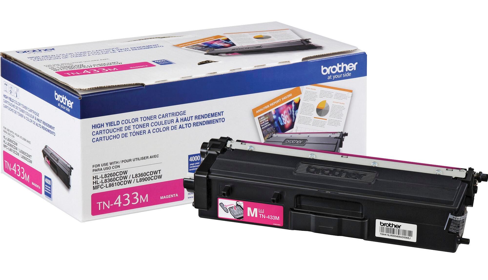 CARTRIDGE INK TONER BROTHER BRTTN433M MAGENTA