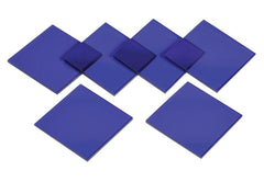 DISC-GLASS PLATES COBALT 4X4IN PACK OF 6