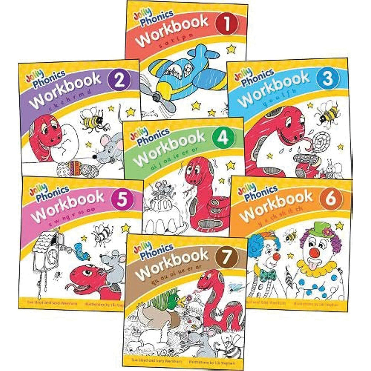 Jolly Phonics Workbooks X7 No.1-7