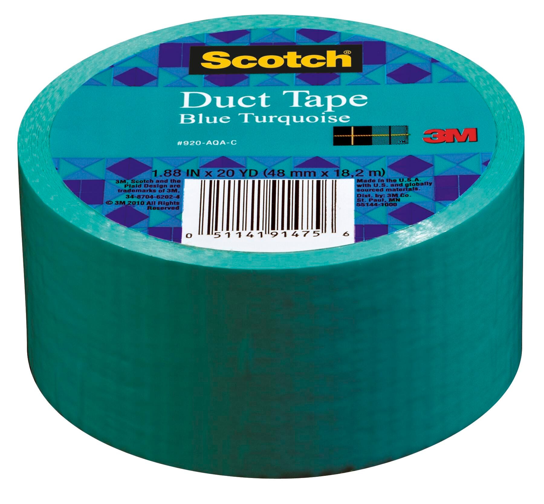TAPE SCOTCH CLRD DUCT 1.88 IN X 20 YD BLUE TURQUOISE