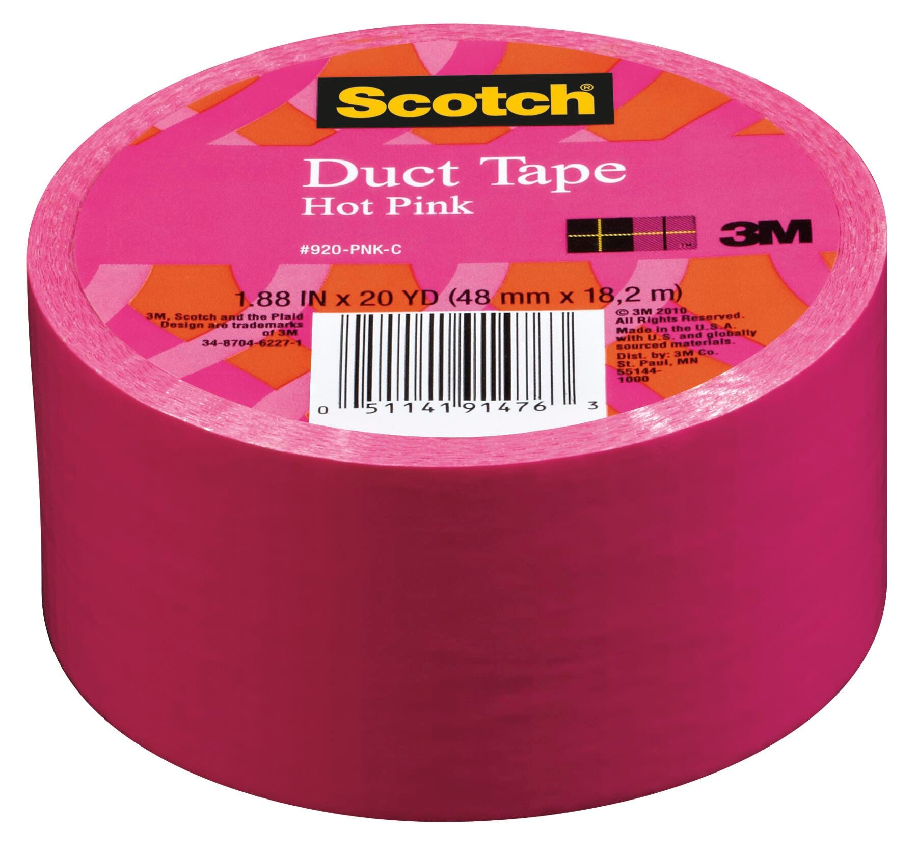 TAPE SCOTCH CLRD DUCT 1.88 IN X 20 YD HOT PINK