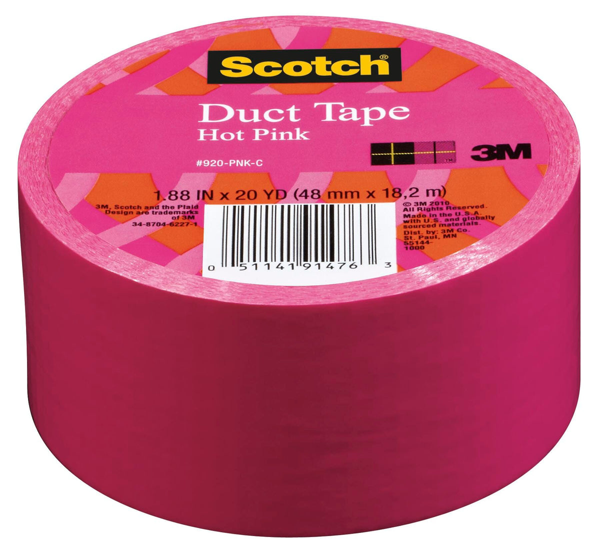 TAPE SCOTCH CLRD DUCT 1.88 IN X 20 YD HOT PINK