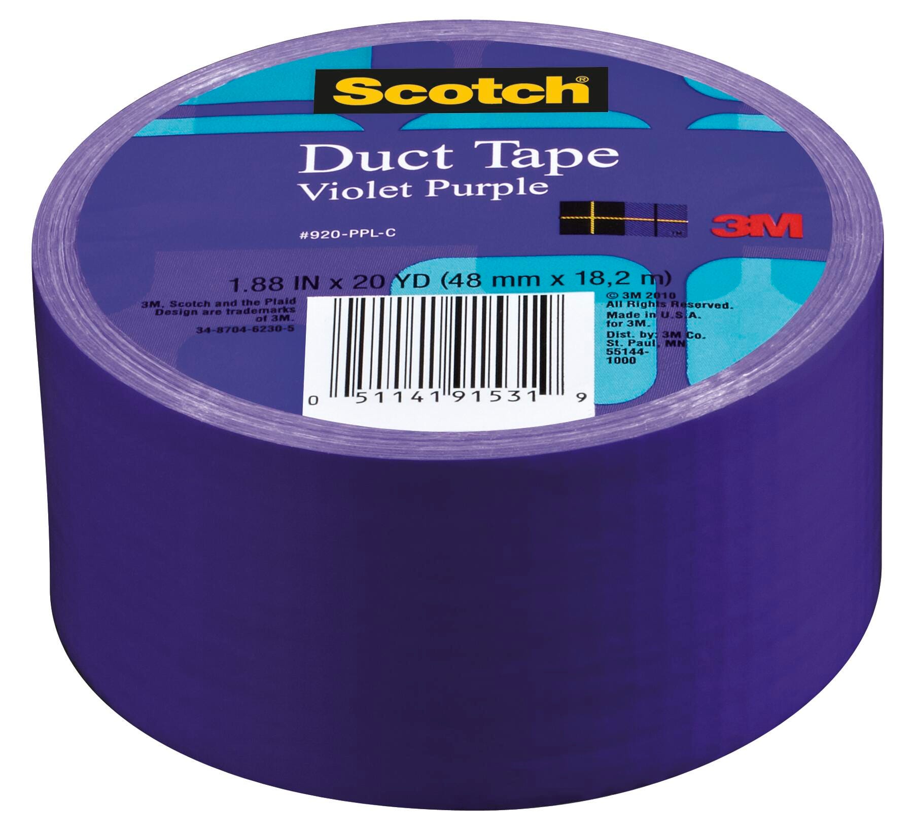 TAPE SCOTCH CLRD DUCT 1.88 IN X 20 YD VIOLET PURPLE