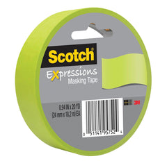 TAPE DECORATIVE MASKING 0.94 IN X 20 YD LEMON LIME