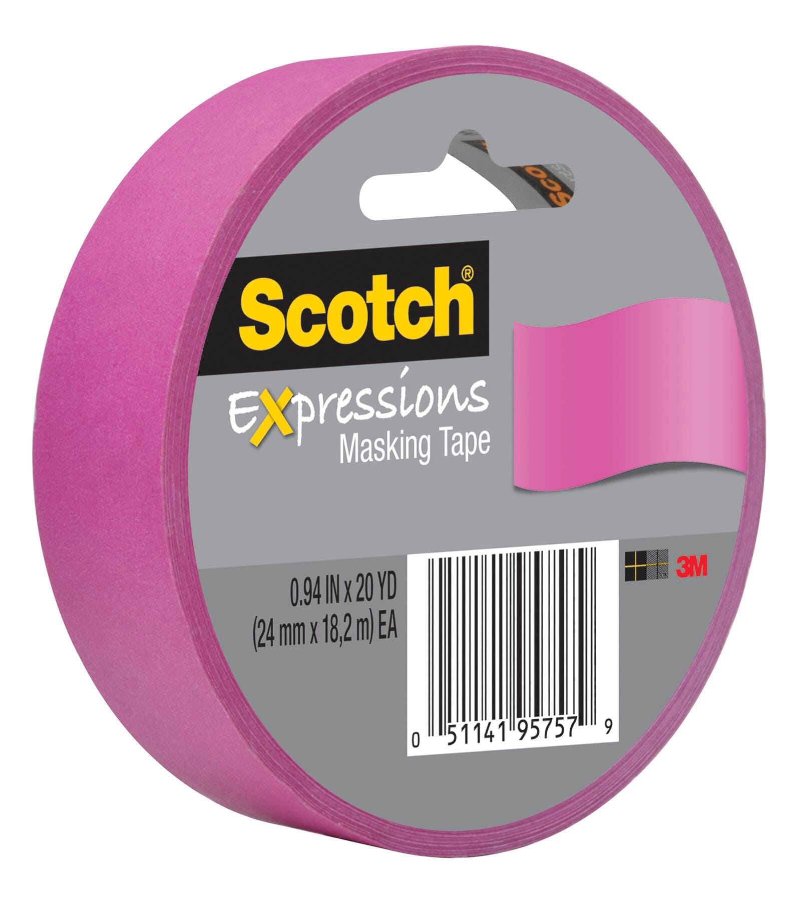 TAPE DECORATIVE MASKING 0.94 IN X 20 YD FUCHSIA