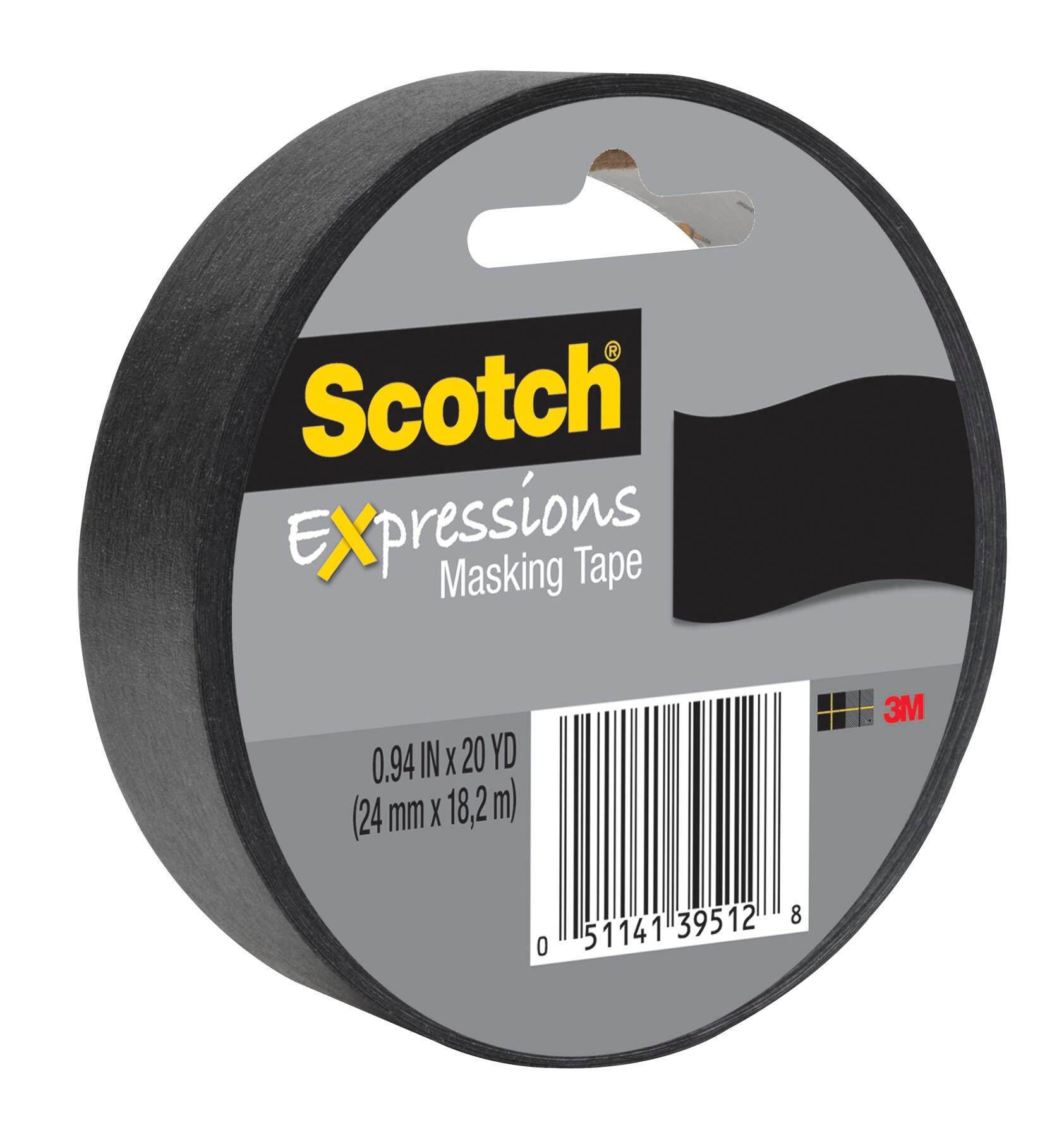 TAPE DECORATIVE MASKING 0.94 IN X 20 YD BLACK