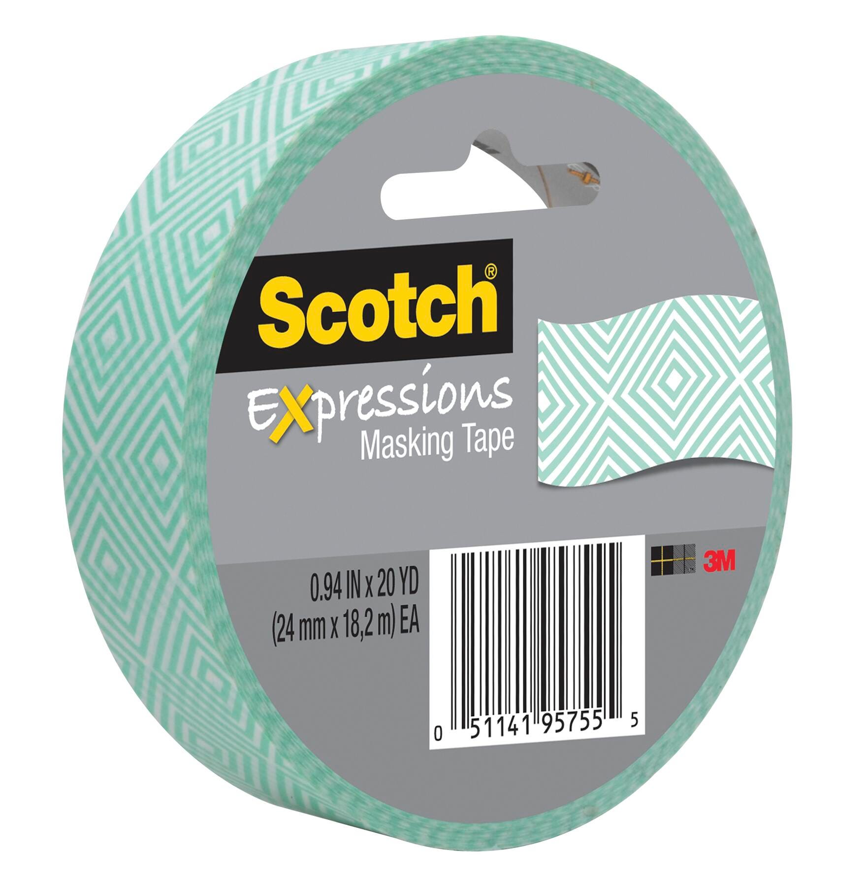 TAPE DECORATIVE MASKING 0.94 IN X 20 YD MINT MOSAIC