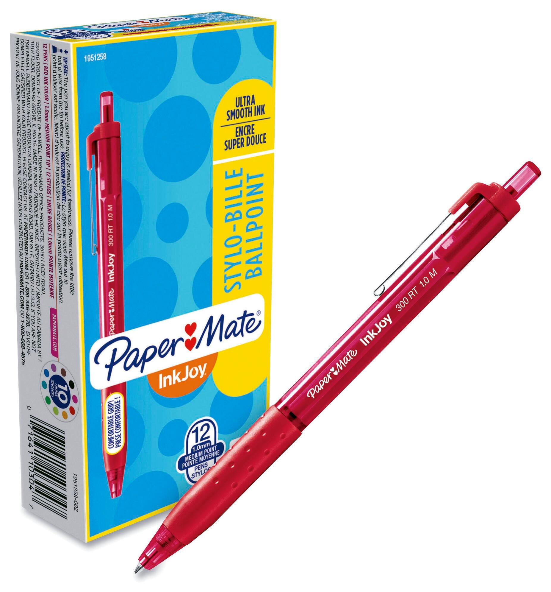 PEN PM INKJOY 300RT 1.0MM  RED PACK OF 12