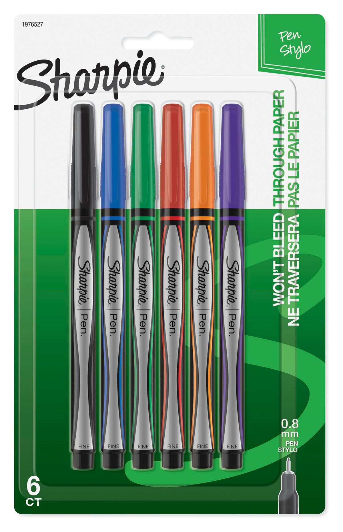 MARKER SHARPIE PEN ASST COLORS SET OF 6
