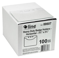 HOLDER BADGE HEAVY DUTY VINYL HRZ 100/PK