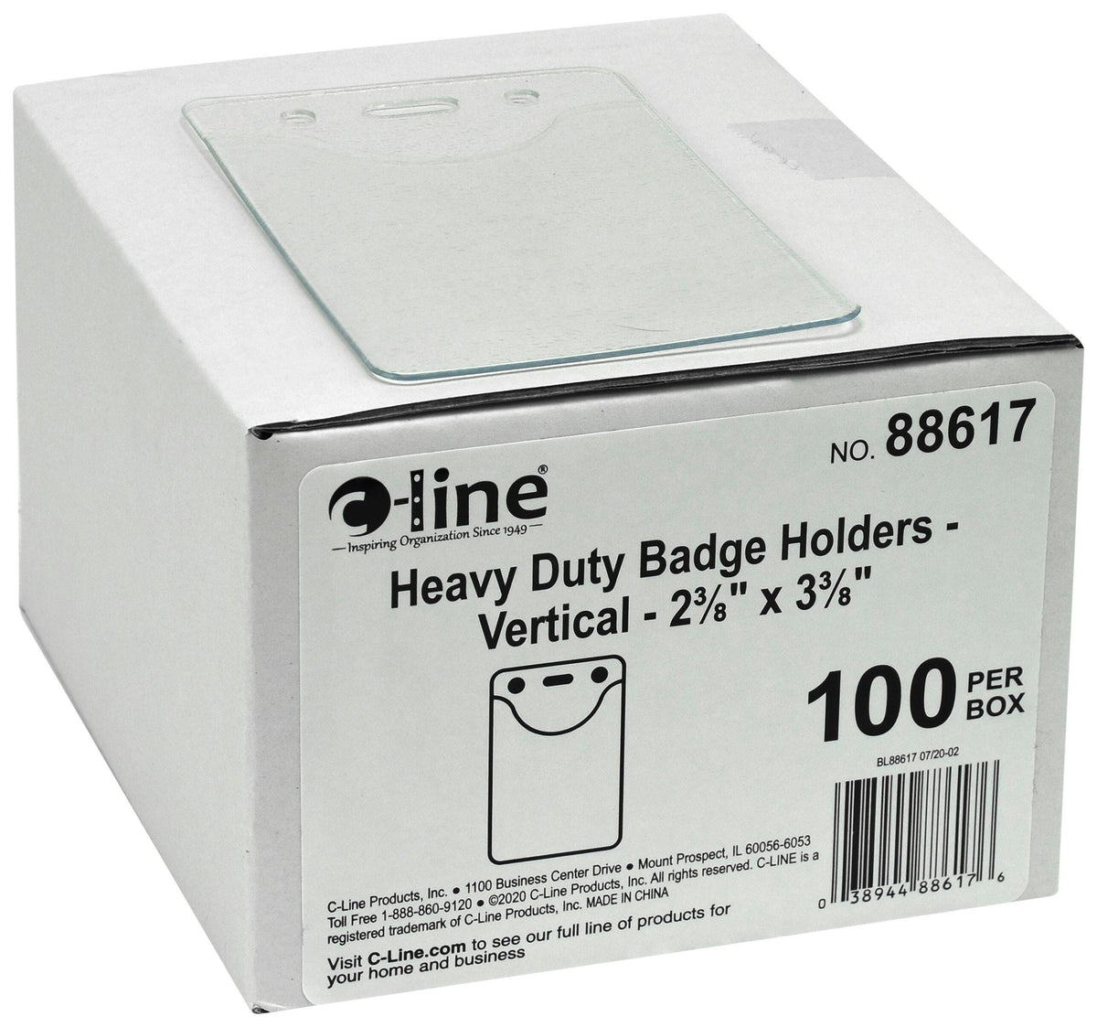 HOLDER BADGE HEAVY DUTY VINYL VRT 100/PK