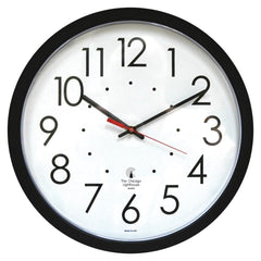 CLOCK 14.5 IN BLACK CONTEMPORARY SELFSET