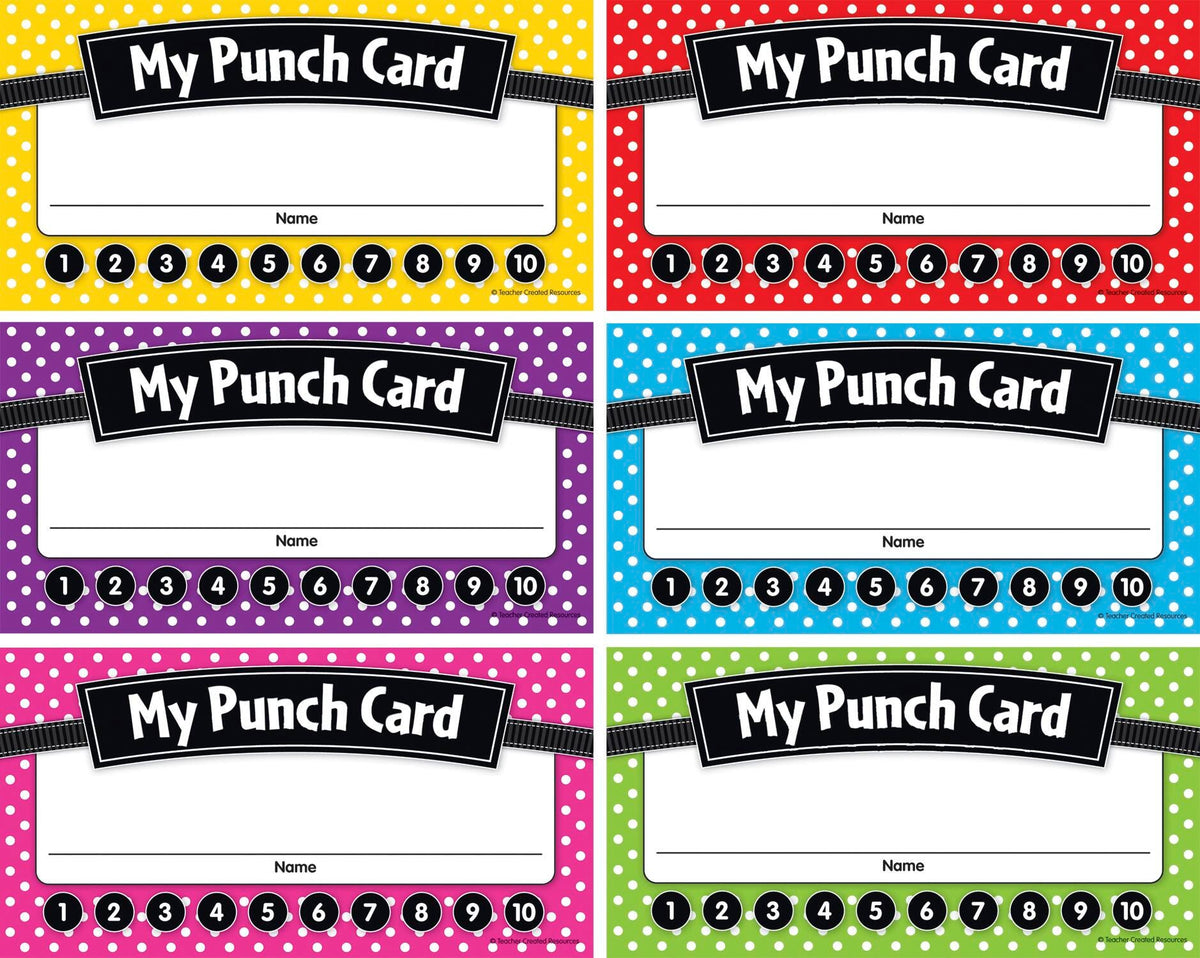 CARDS POLKA DOTS PUNCH PK60
