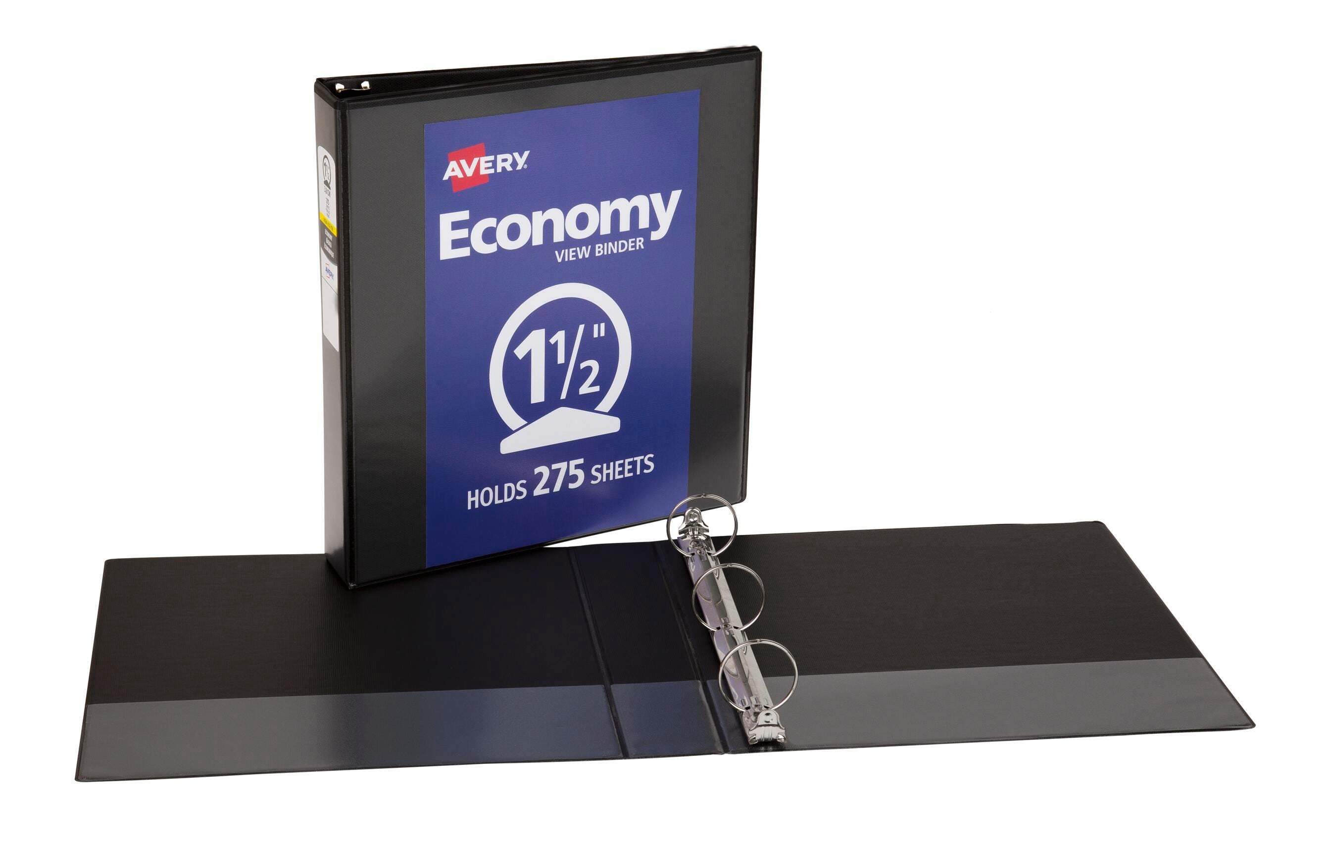 BINDER VIEW ECONOMY AVERY 1.5 IN ROUND RING BLACK