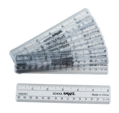 RULER FLEXIBLE 6 IN - SCHOOL SMART PK OF 12