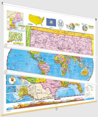 MAP NYSTROM CONNECTICUT/ US/WORLD COMBO