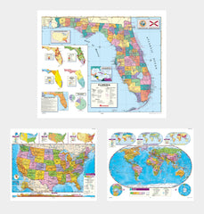 MAP NYSTROM FLORIDA/ US/WORLD COMBO