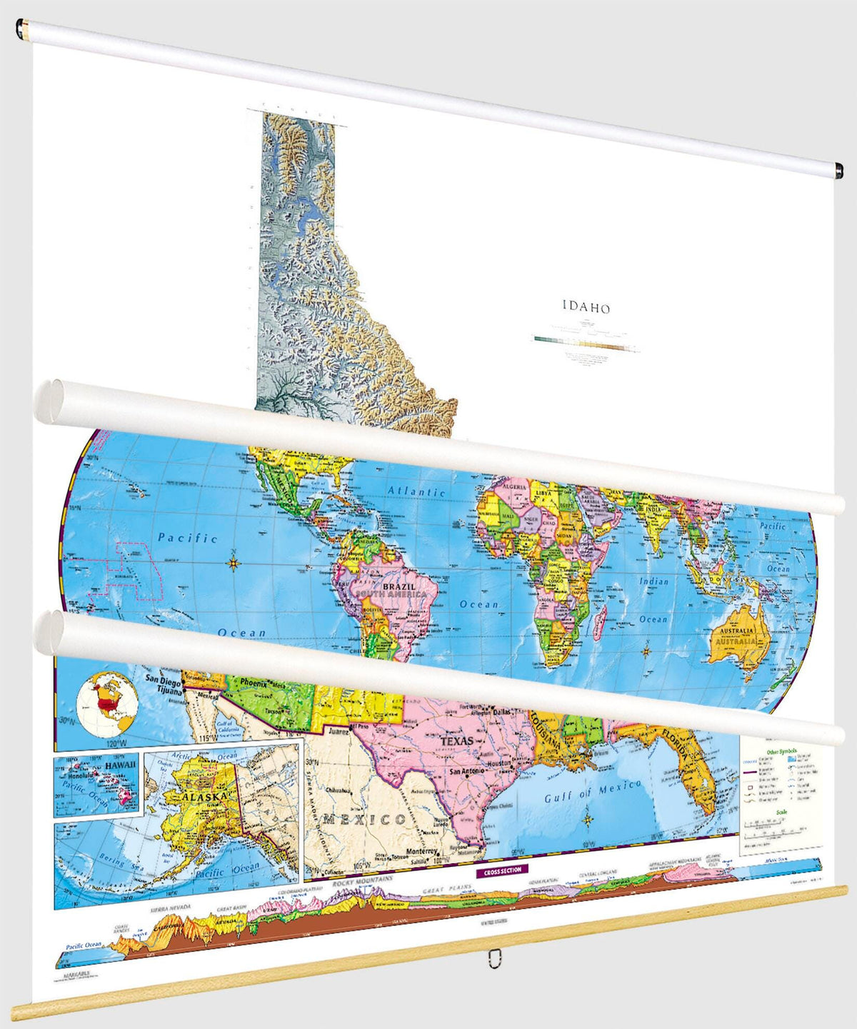 MAP NYSTROM IDAHO/ US/WORLD COMBO