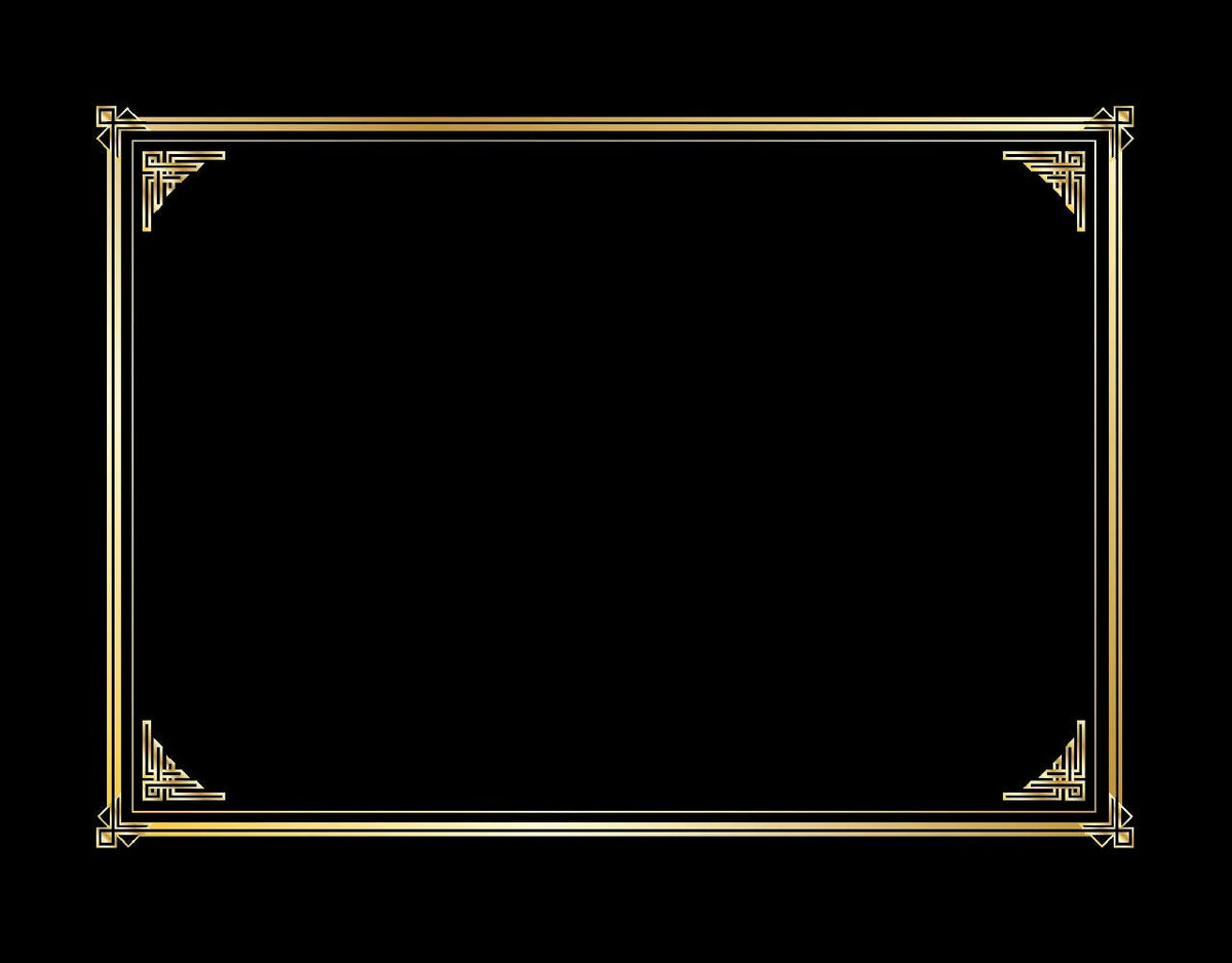 COVER DOCUMENT BLACK LINEN TEXTURE GOLD FOIL - PACK OF 6