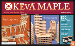 SET KEVA MAPLE PLANKS WITH CANVAS STORAGE BAGS 800 PCS