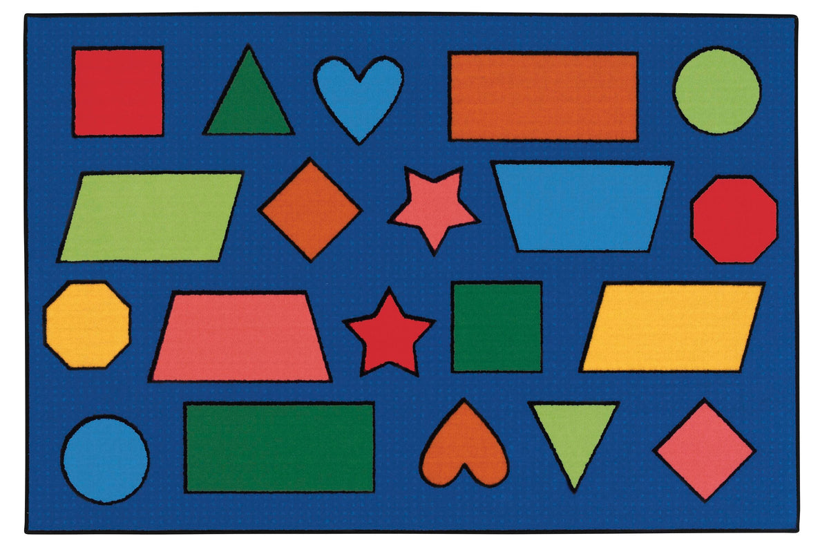 CARPETS FOR KIDS - KIDSVALUE COLOR SHAPES - 4 FT X 6 FT RECTANGLE