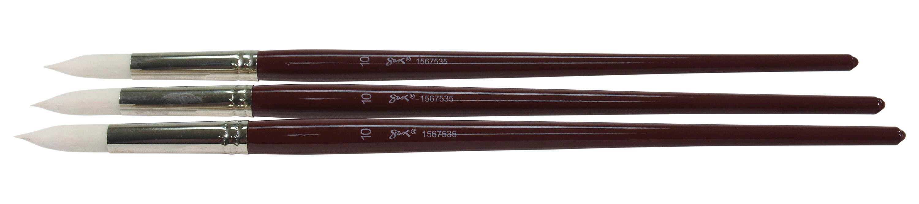 BRUSH OPTIMUM WHT TKLN LH LG RND SZ 10 - SAX PACK OF 3