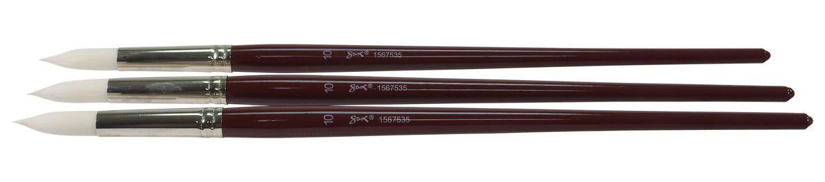 BRUSH OPTIMUM WHT TKLN LH LG RND SZ 10 - SAX PACK OF 3