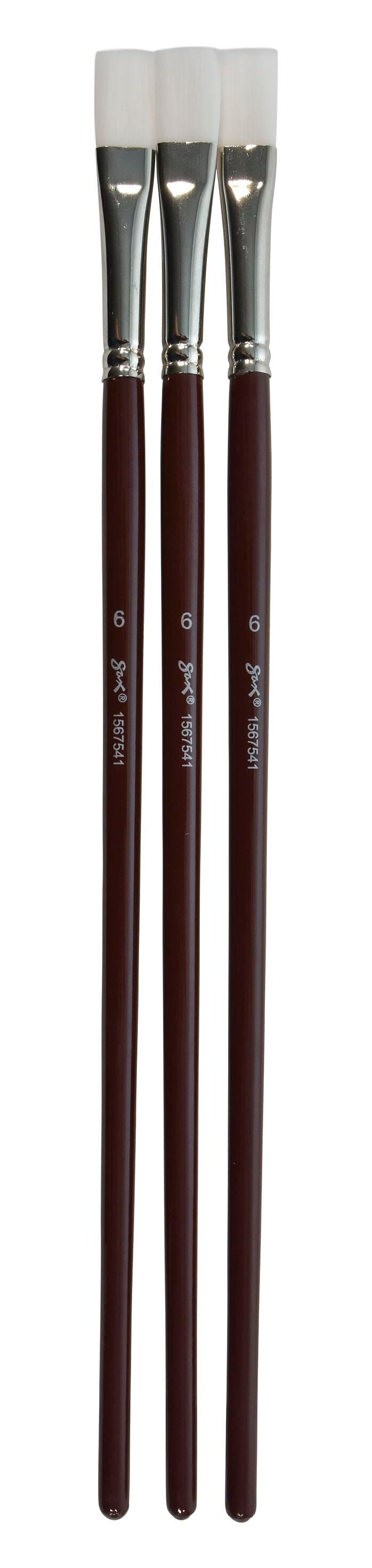 BRUSH OPTIMUM WHT TKLN LH BRT SZ 6 - SAX PACK OF 3