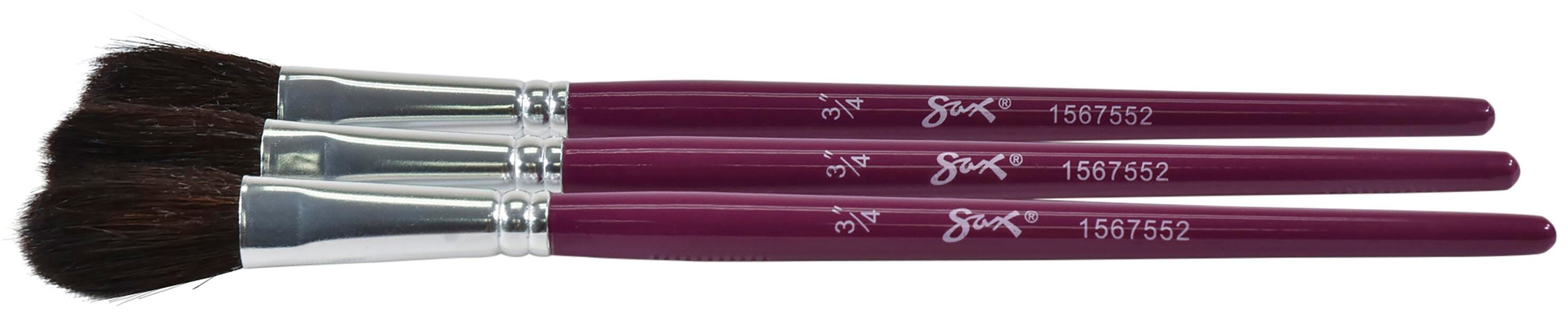 BRUSH CHUBBY OVAL WASH SH 3/4 SH IN - SAX PACK OF 3