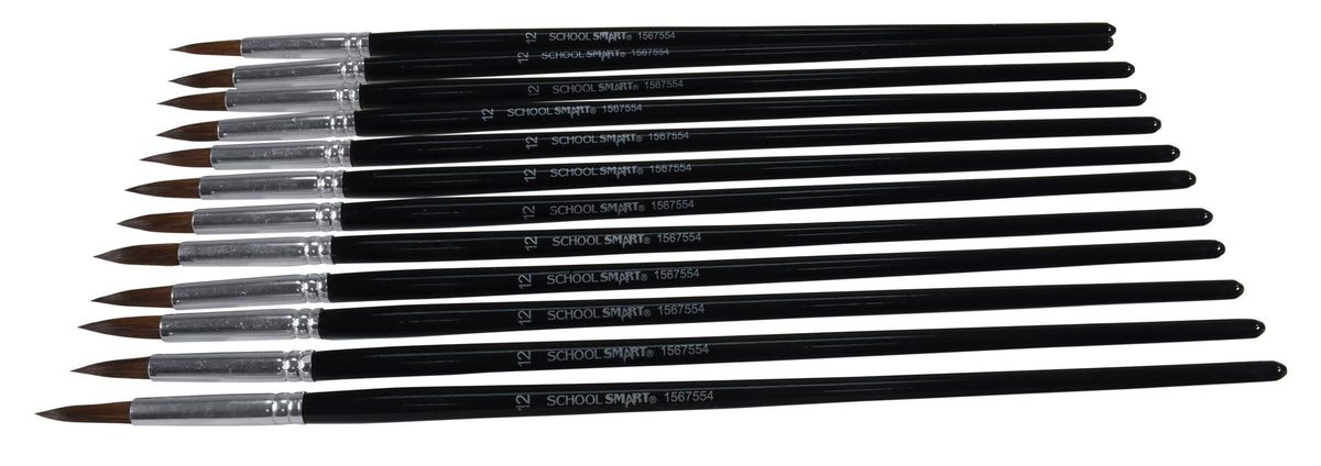 BRUSH CAMEL WC LH RND SZ 12 - SCHOOL SMART PACK OF 12