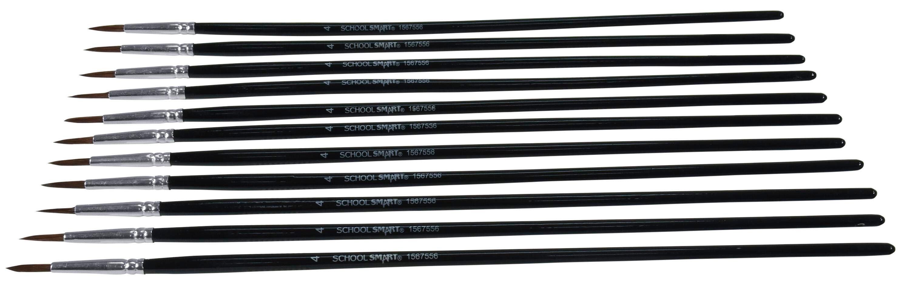 BRUSH CAMEL WC LH RND SZ 4 - SCHOOL SMART PACK OF 12