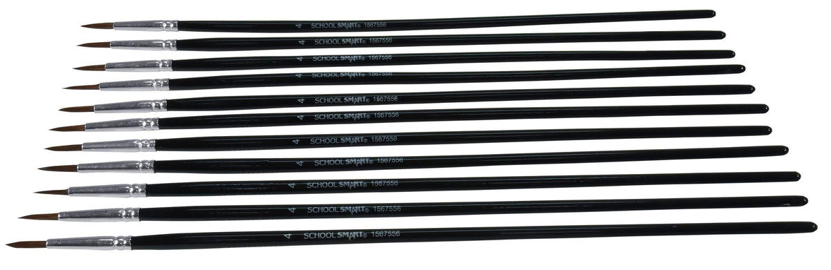 BRUSH CAMEL WC LH RND SZ 4 - SCHOOL SMART PACK OF 12