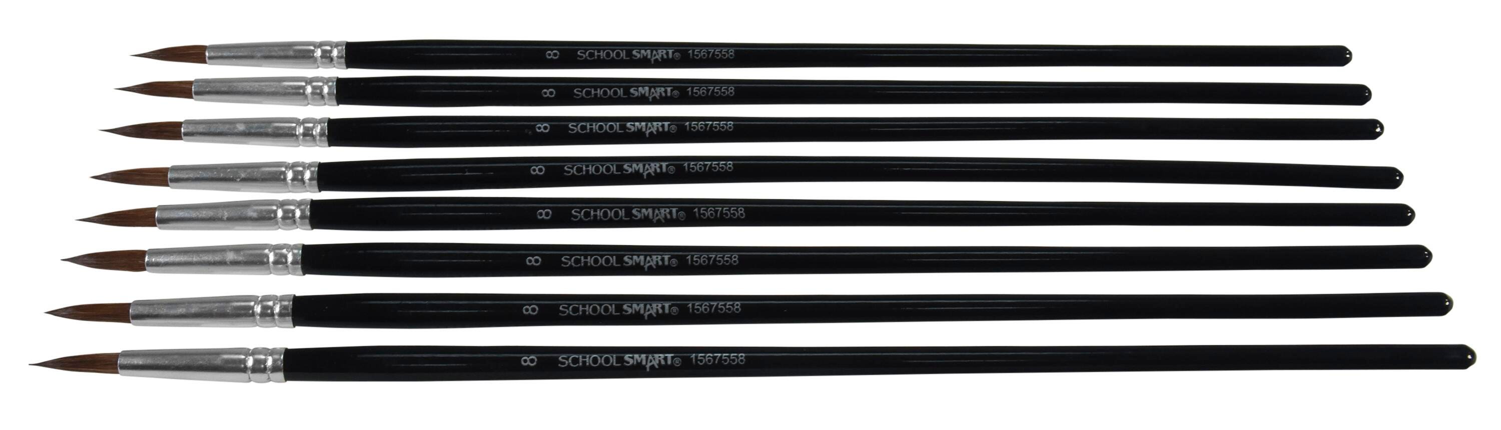 BRUSH CAMEL WC LH RND SZ 8 - SCHOOL SMART PACK OF 12